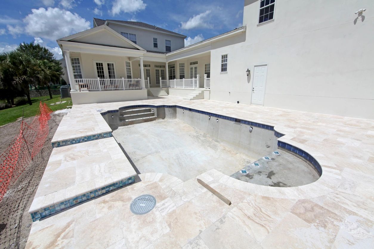 A pool that has been cleaned and is ready for use.